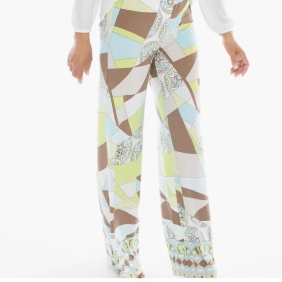 Chico's Pants - Chico's Cyclone Palazzo Pants/ Retro Wide Leg Geometric 0 petite=4 or small